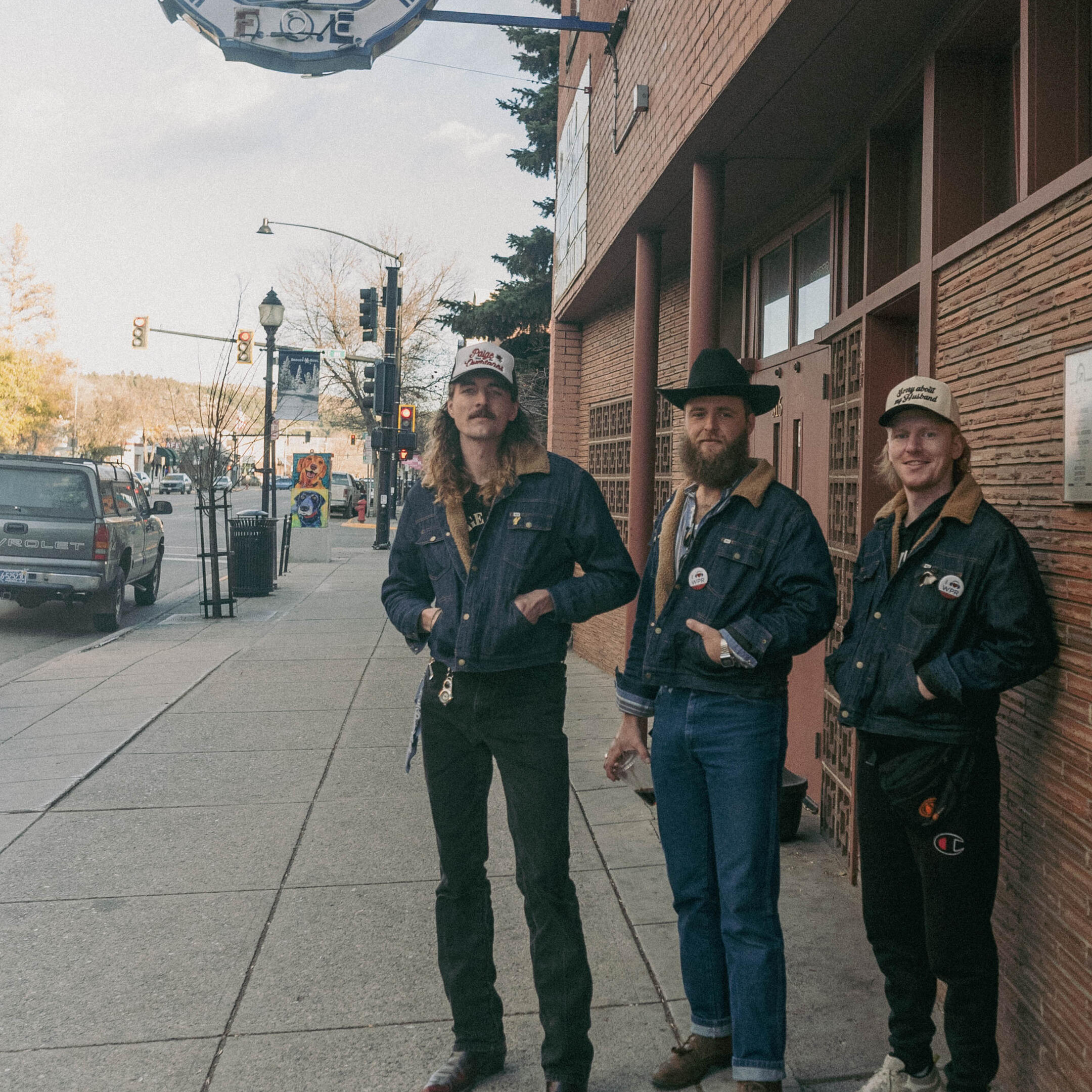 Person wearing green socks downtown