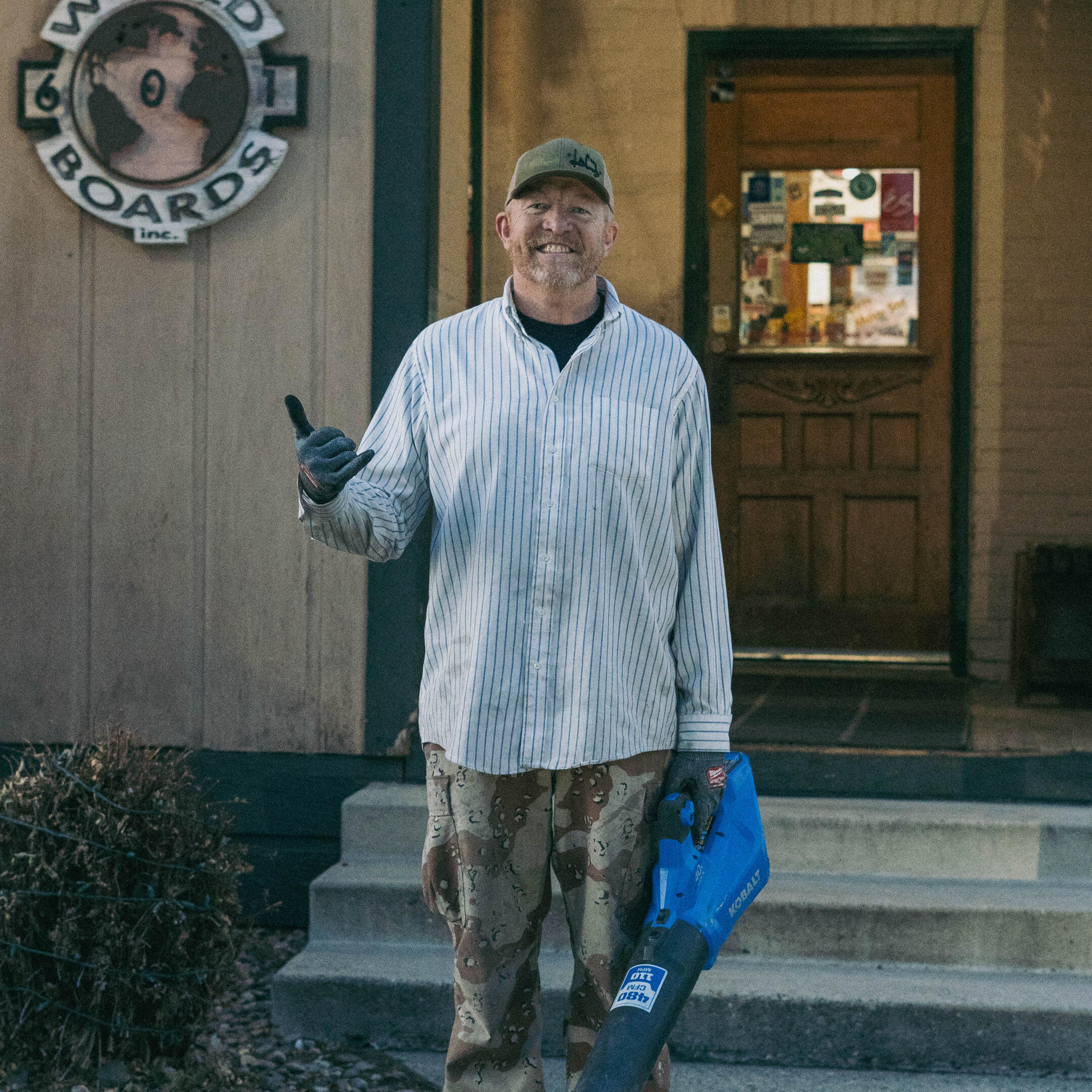 Person wearing green socks downtown